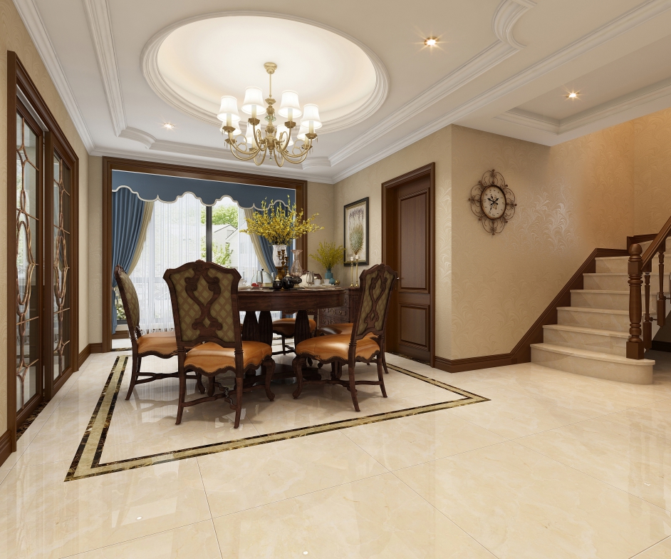 嘉興市嘉善萬聯(lián)城新中式風格五居室裝修案例