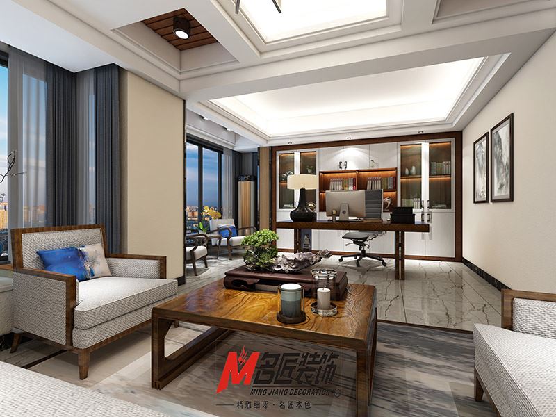 揭陽市博雅苑D區(qū)現(xiàn)代風(fēng)格辦公空間裝修案例