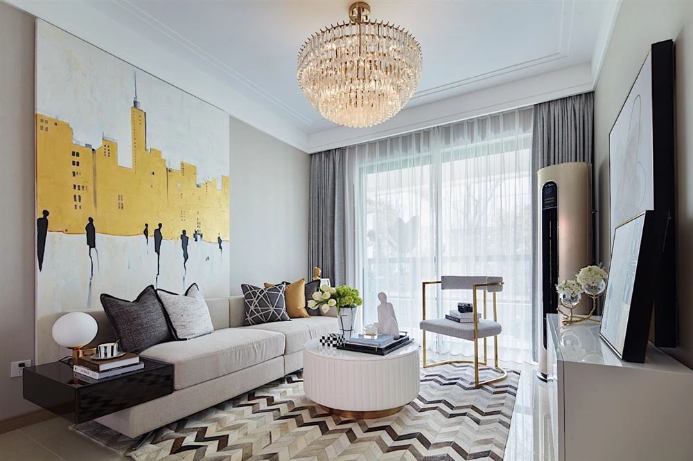 南寧市龍基傳媒星城現(xiàn)代風格三居室裝修案例