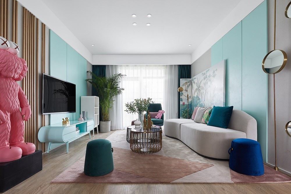 佛山市美的&middot;東樾灣輕奢風格三居室裝修案例