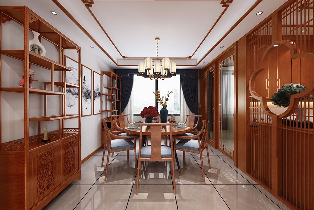 衢州市博園新中式風(fēng)格復(fù)式裝修案例
