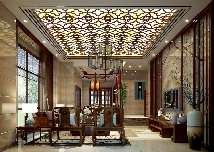 佛山市中建順控&middot;云熙悅城新中式風格別墅裝修案例