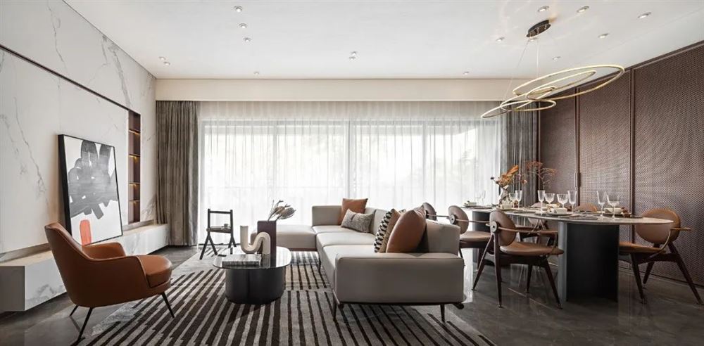 湛江市保利原宇花園輕奢風(fēng)格三居室裝修案例