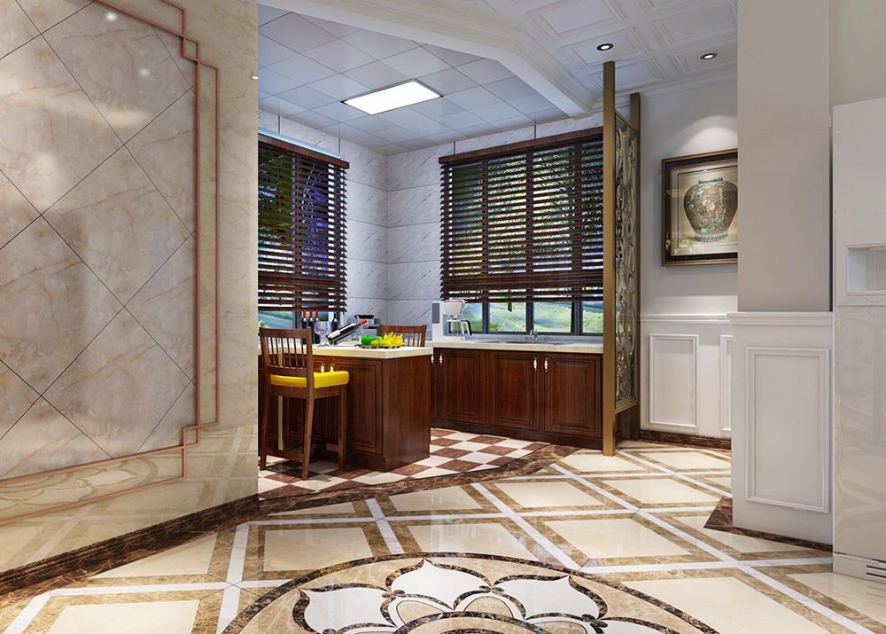 江門市新會保利西海岸田園風格別墅裝修案例