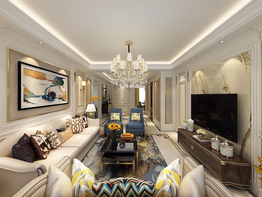 連云港市興業(yè)&middot;大學(xué)里歐式風(fēng)格三居室裝修案例