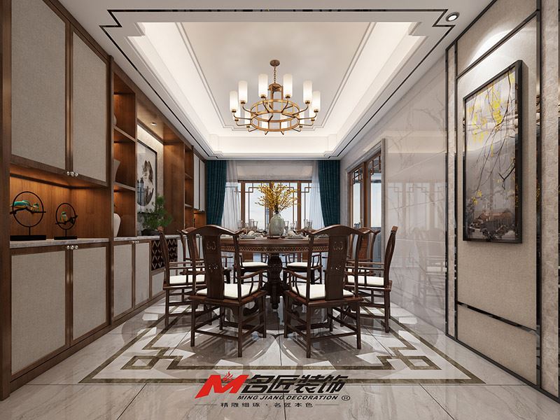 揭陽(yáng)市碧桂園十里江灣新中式風(fēng)格三居室裝修案例