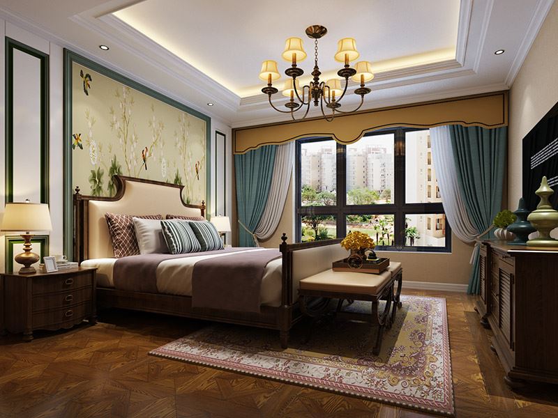 泰州市靖江恒大御景半島別墅歐式風(fēng)格三居室裝修案例