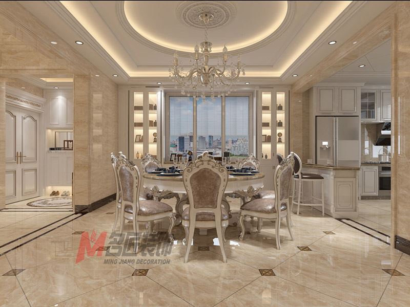 自貢市謝家壩居委會歐式風格別墅裝修案例