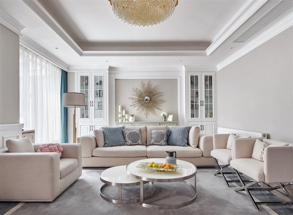 自貢市建華&middot;南湖俊景歐式風(fēng)格平層裝修案例