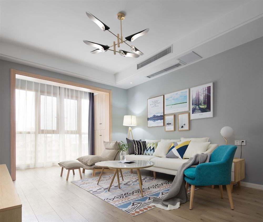 江門市新會碧桂園別墅北歐風(fēng)格三居室裝修案例