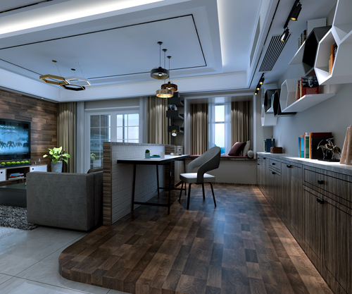 德陽市北斗路31號小區(qū)現(xiàn)代簡約風格三居室裝修案例