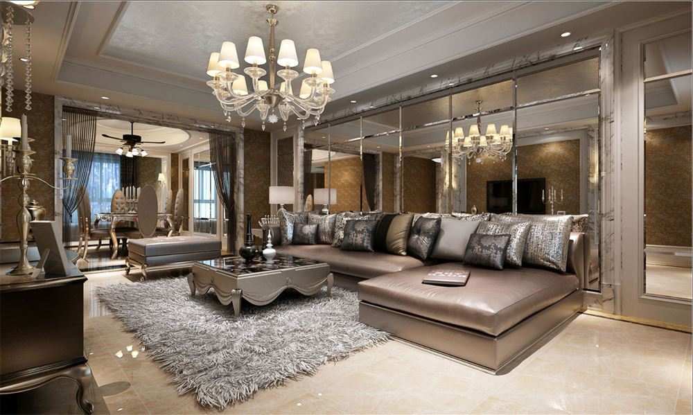 廣州市東方新世界歐式風(fēng)格四居室裝修案例