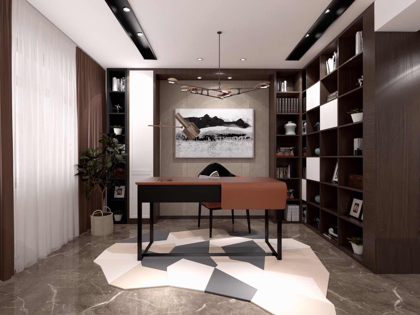 嘉興市中南瀧悅府現(xiàn)代風格別墅裝修案例