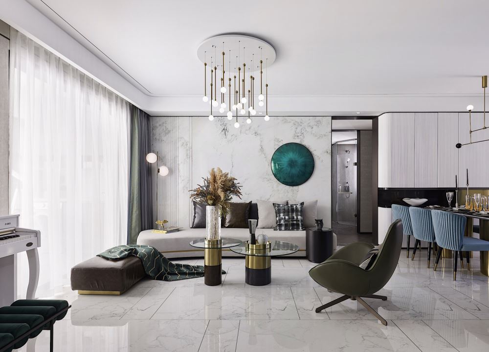 江門市華僑城&middot;云頂歐式風(fēng)格四居室裝修案例