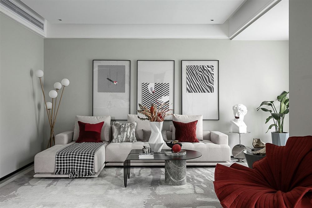 江門(mén)市城市名庭現(xiàn)代簡(jiǎn)約風(fēng)格三居室裝修案例