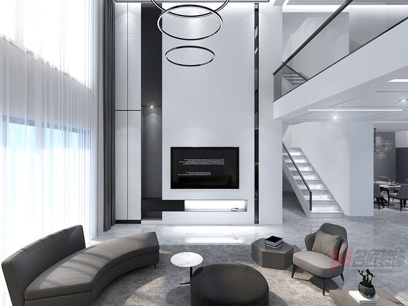 自貢市碧波園現(xiàn)代簡(jiǎn)約風(fēng)格別墅裝修案例