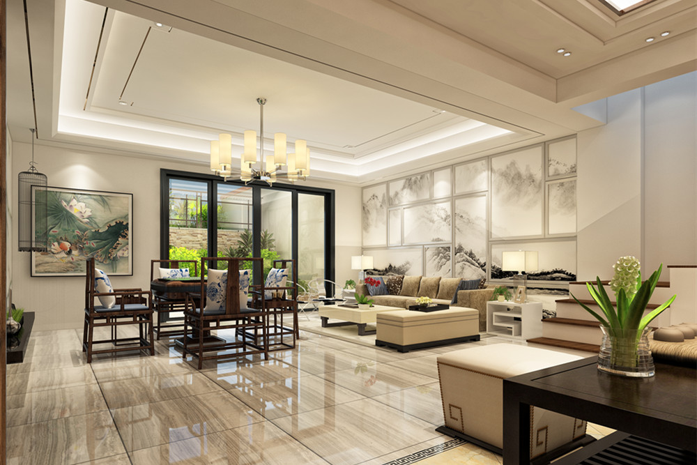惠州市園洲花園新中式風格別墅裝修案例