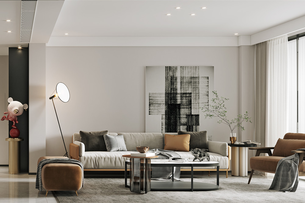 嘉興市嘉善萬聯(lián)城現(xiàn)代簡約風格四居室裝修案例