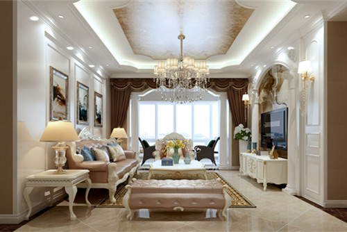 德陽市濱湖.之春歐式風(fēng)格三居室裝修案例