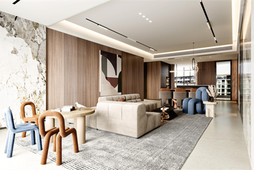 江門101-200平米輕奢風(fēng)格華強(qiáng)公館家裝設(shè)計(jì)案例