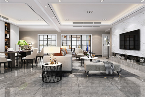 中山市華發(fā)觀山水別墅現(xiàn)代簡(jiǎn)約風(fēng)格四居室裝修案例