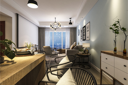 中山市凱茵又一城花漾集北歐風(fēng)格三居室裝修案例