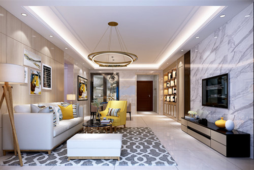 中山市中山融創(chuàng)城現(xiàn)代簡約風格四居室裝修案例