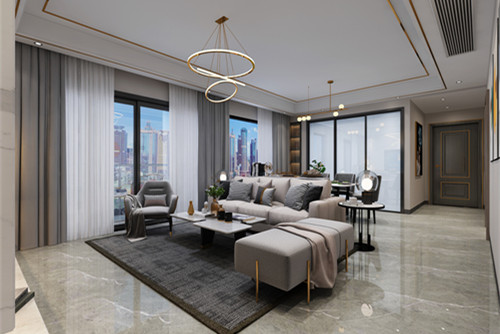 中山市匯豪花園歐式風(fēng)格四居室裝修案例